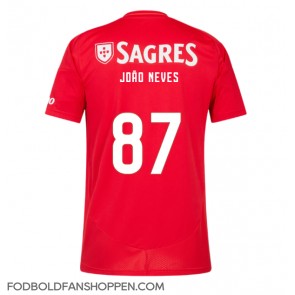 Benfica Joao Neves #87 Hjemmebanetrøje 2024-25 Kortærmet